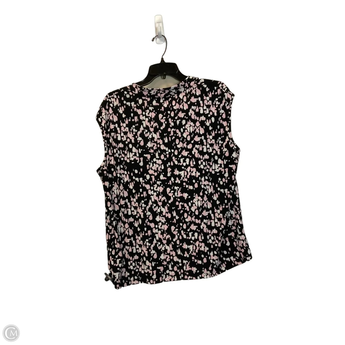 Top Sleeveless By Kasper In Black & Pink, Size: 1x