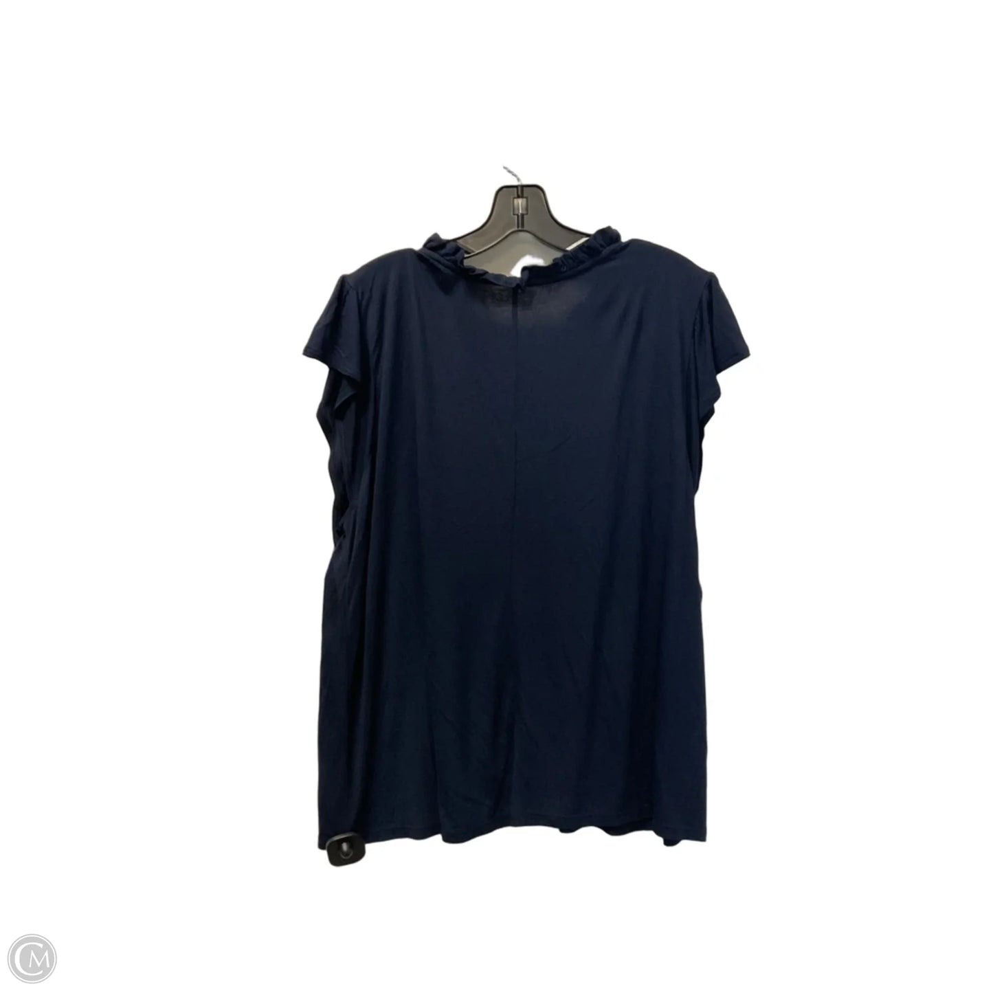 Top Short Sleeve By Loft In Navy, Size: Xl