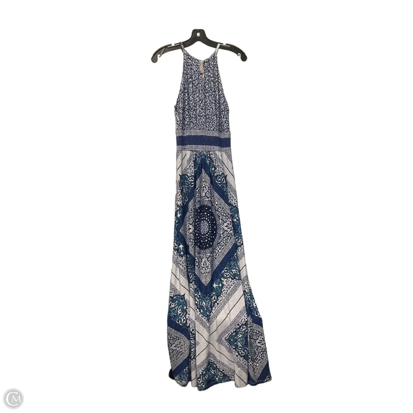 Dress Casual Maxi By London Times In Blue & White, Size: 8