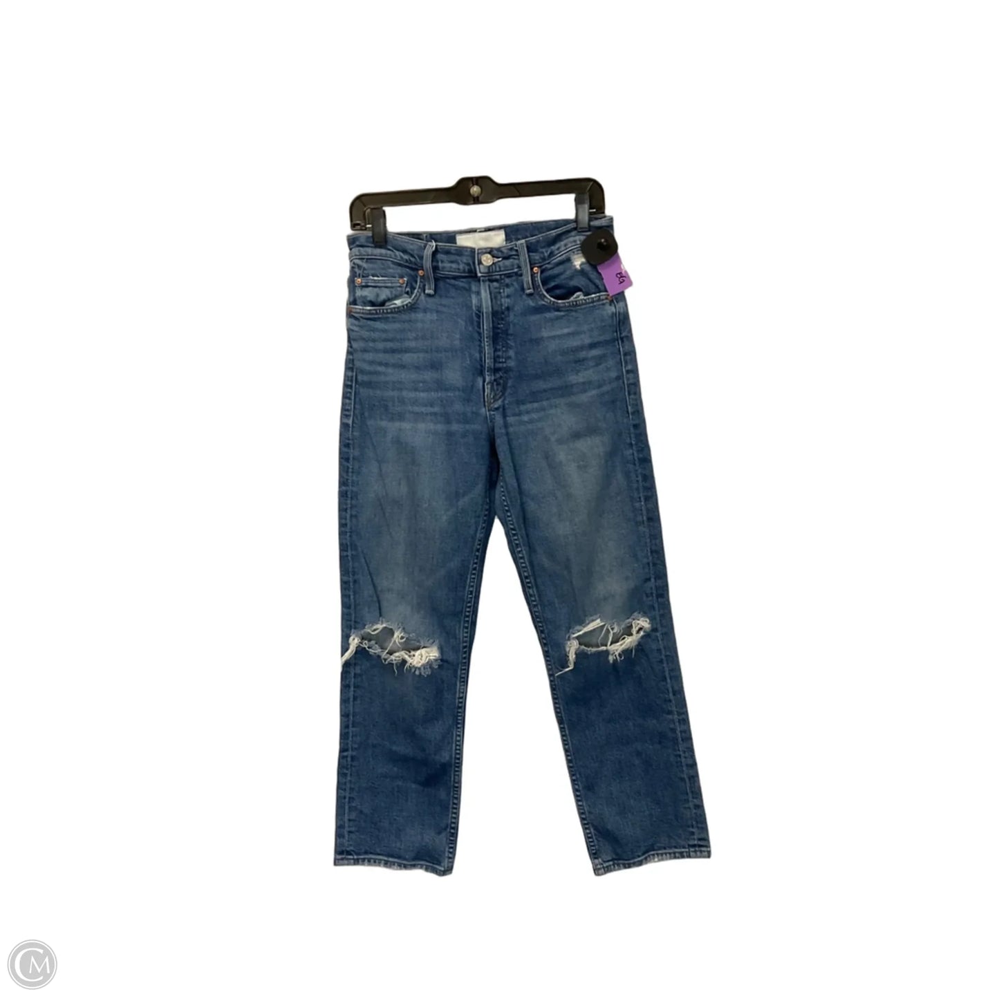 Jeans Straight By Mother In Blue Denim, Size: 6