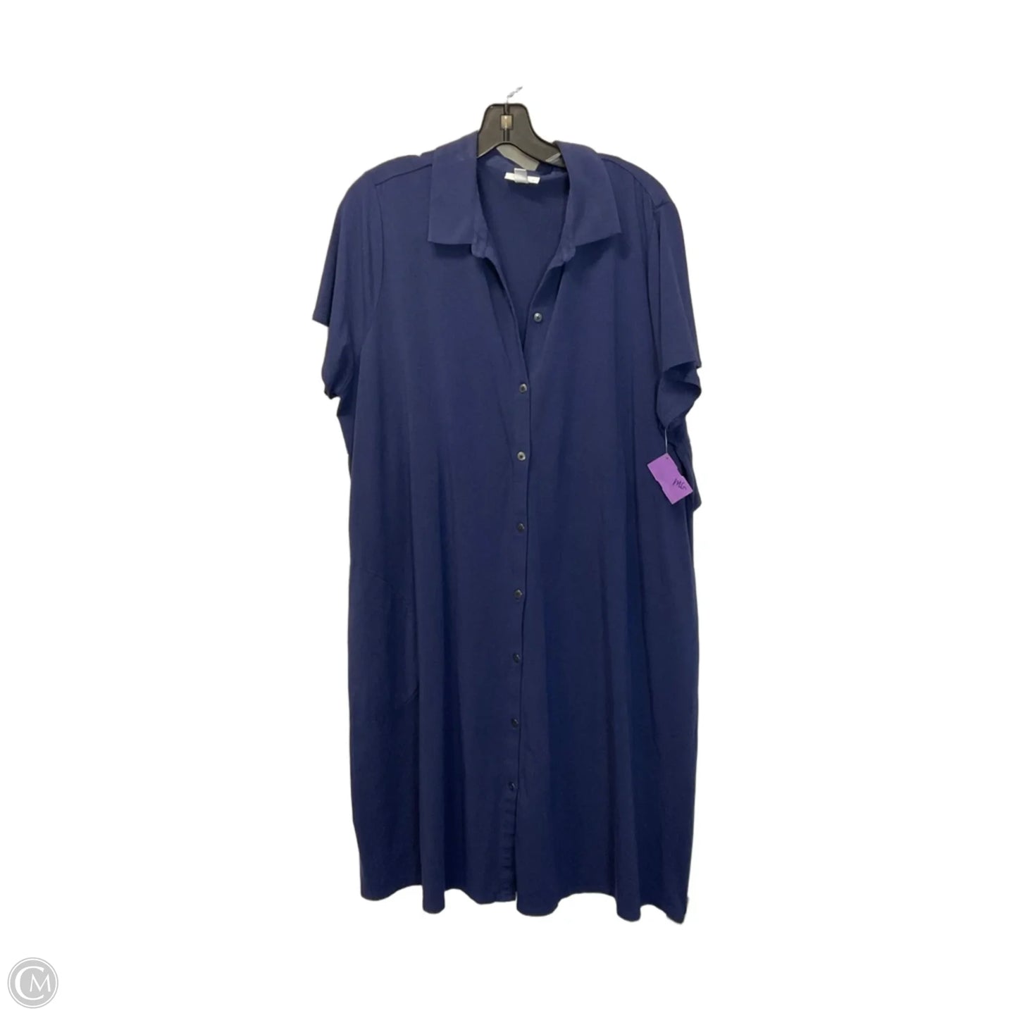 Dress Casual Midi By J. Jill In Blue, Size: 2x