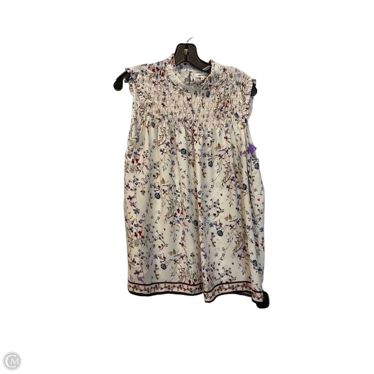 Top Sleeveless By Max Studio In Floral Print, Size: L