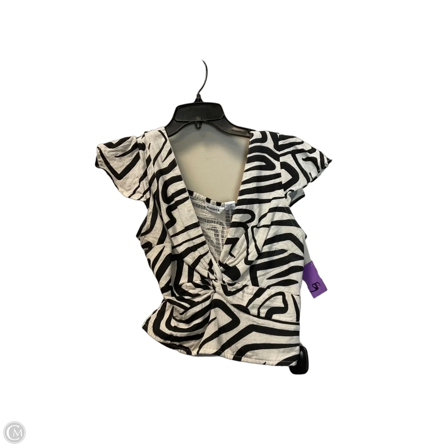 Top Sleeveless By Clothes Mentor In Black & Cream, Size: M