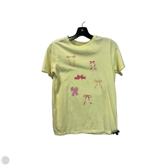 Top Short Sleeve Basic By Zutter In Yellow, Size: M