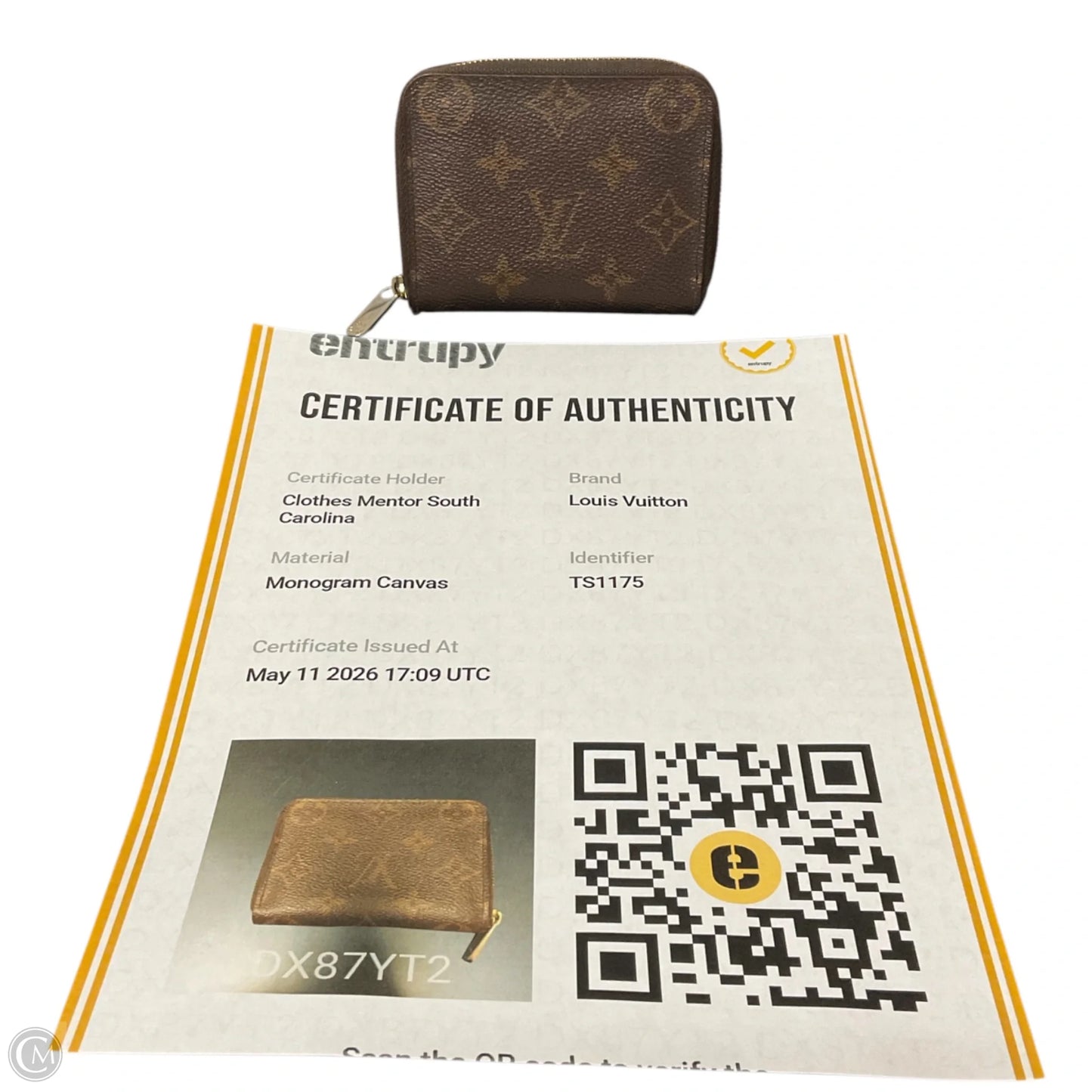 Coin Purse Luxury Designer By Louis Vuitton, Size: Small