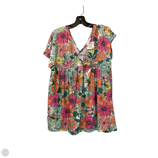Top Short Sleeve By Clothes Mentor In Multi-colored, Size: L