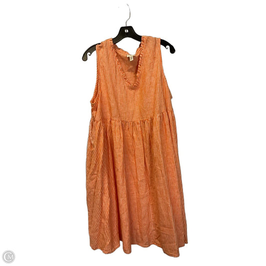 Dress Casual Midi By St Johns Bay In Orange, Size: Xl
