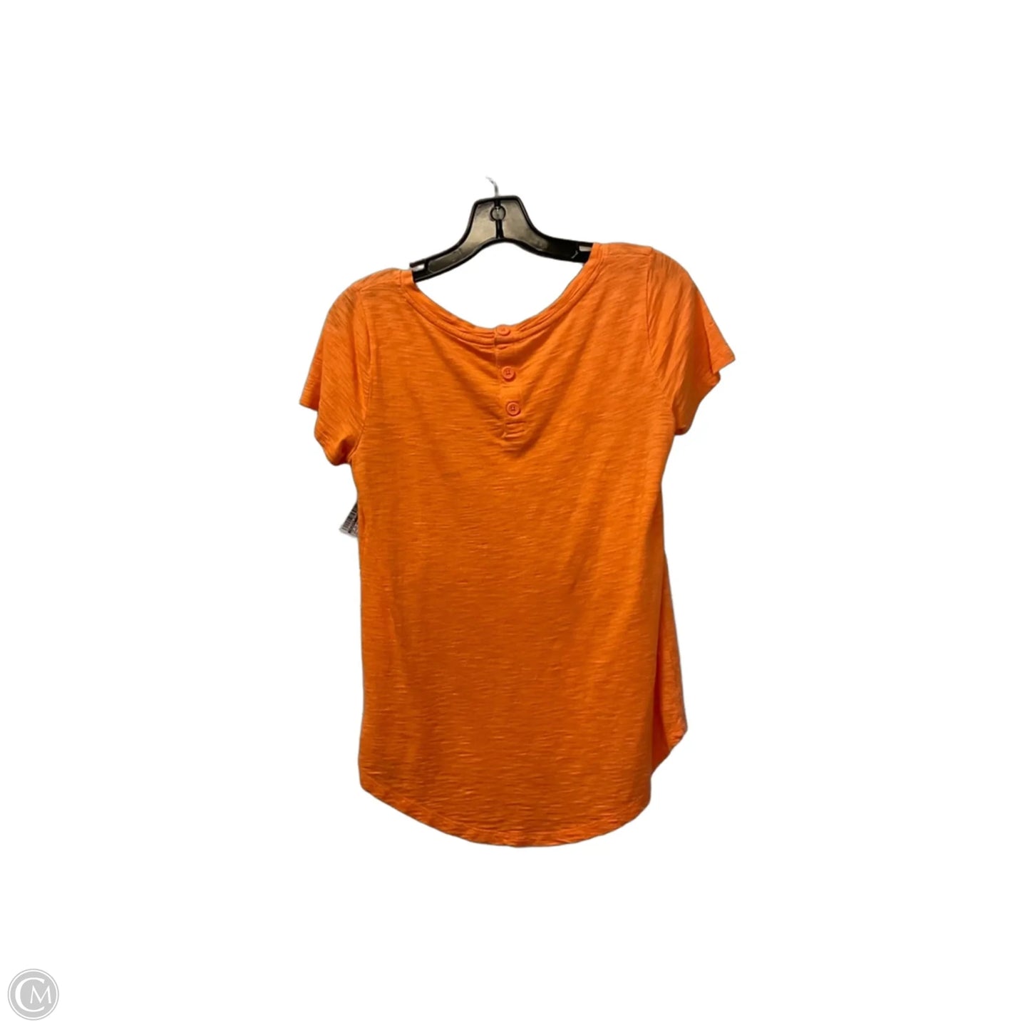 Top Short Sleeve Basic By Talbots In Orange, Size: Xs