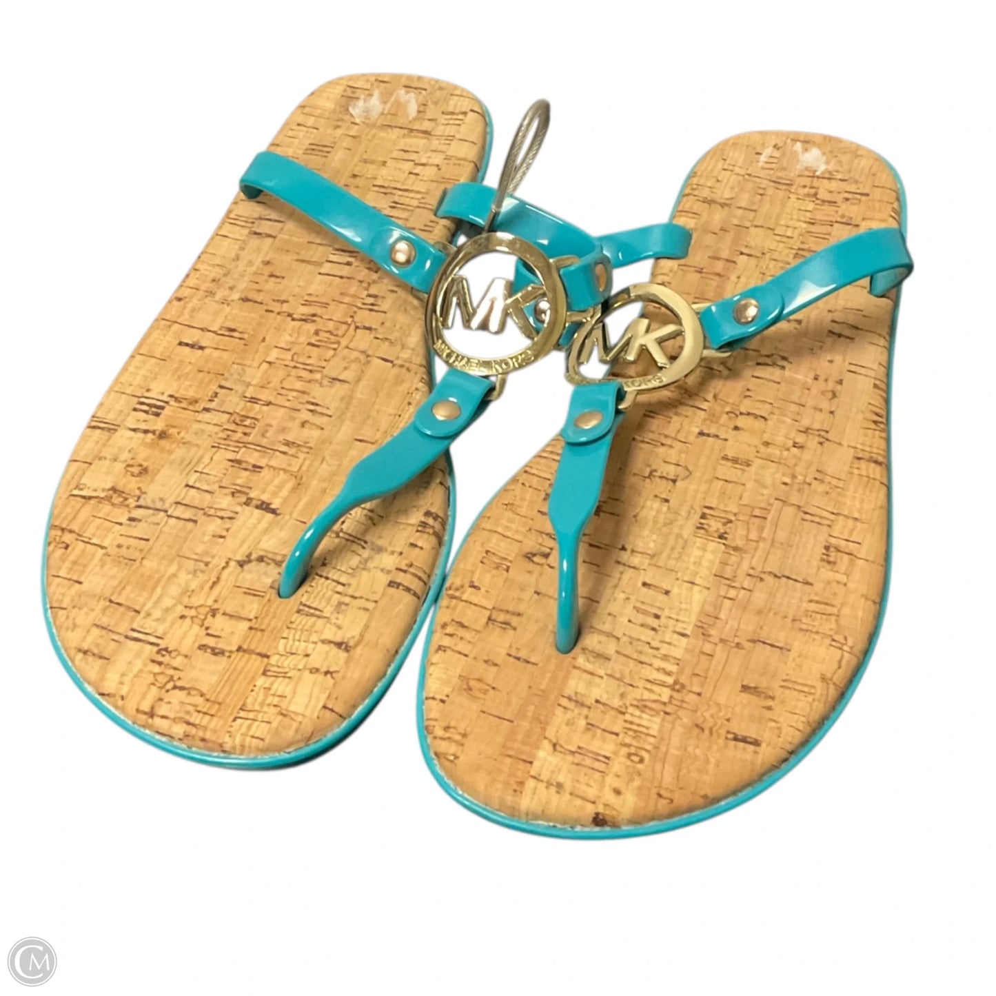 Sandals Designer By Michael Kors In Blue & Brown, Size: 7