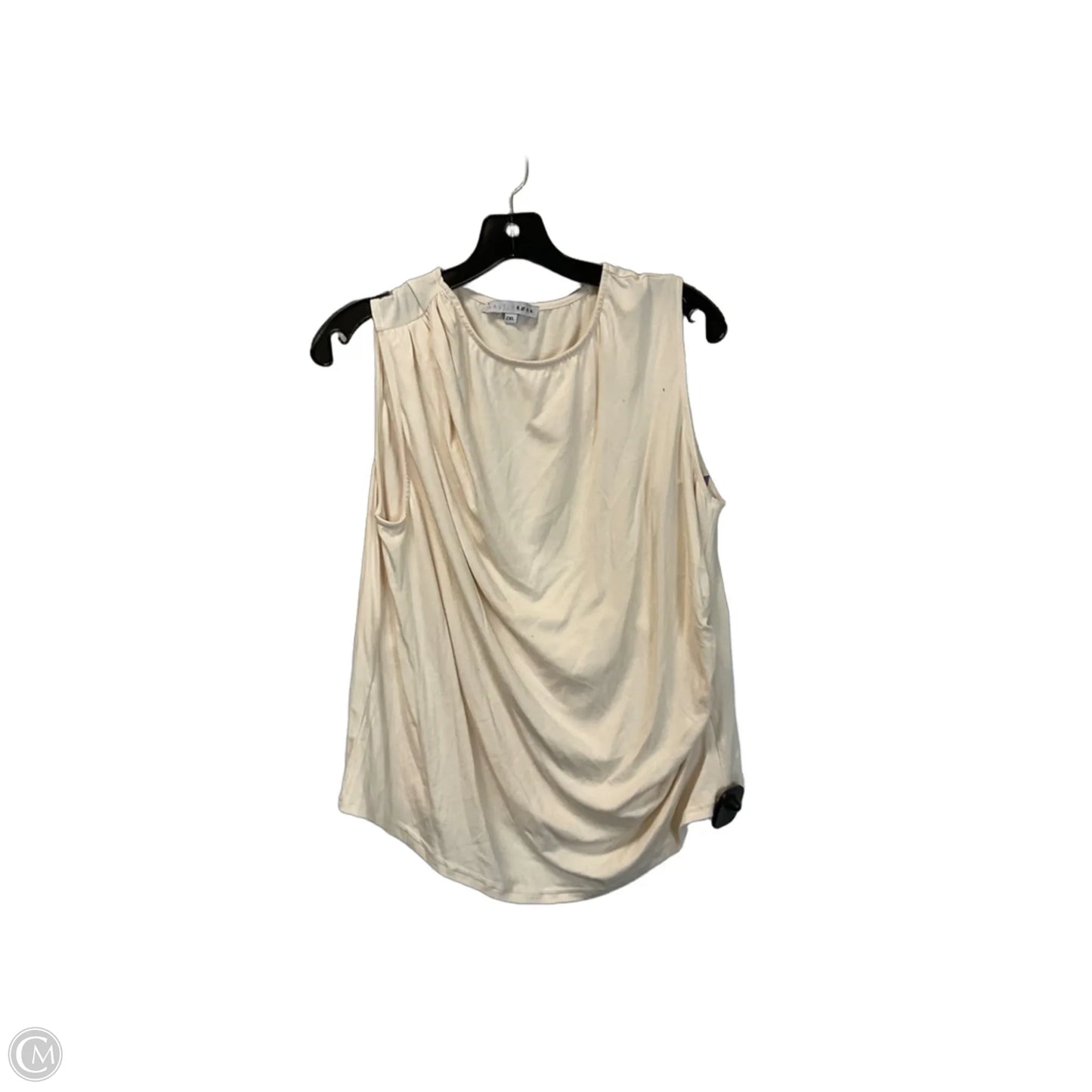 Top Sleeveless Basic By Baltic Born In Cream, Size: 2x