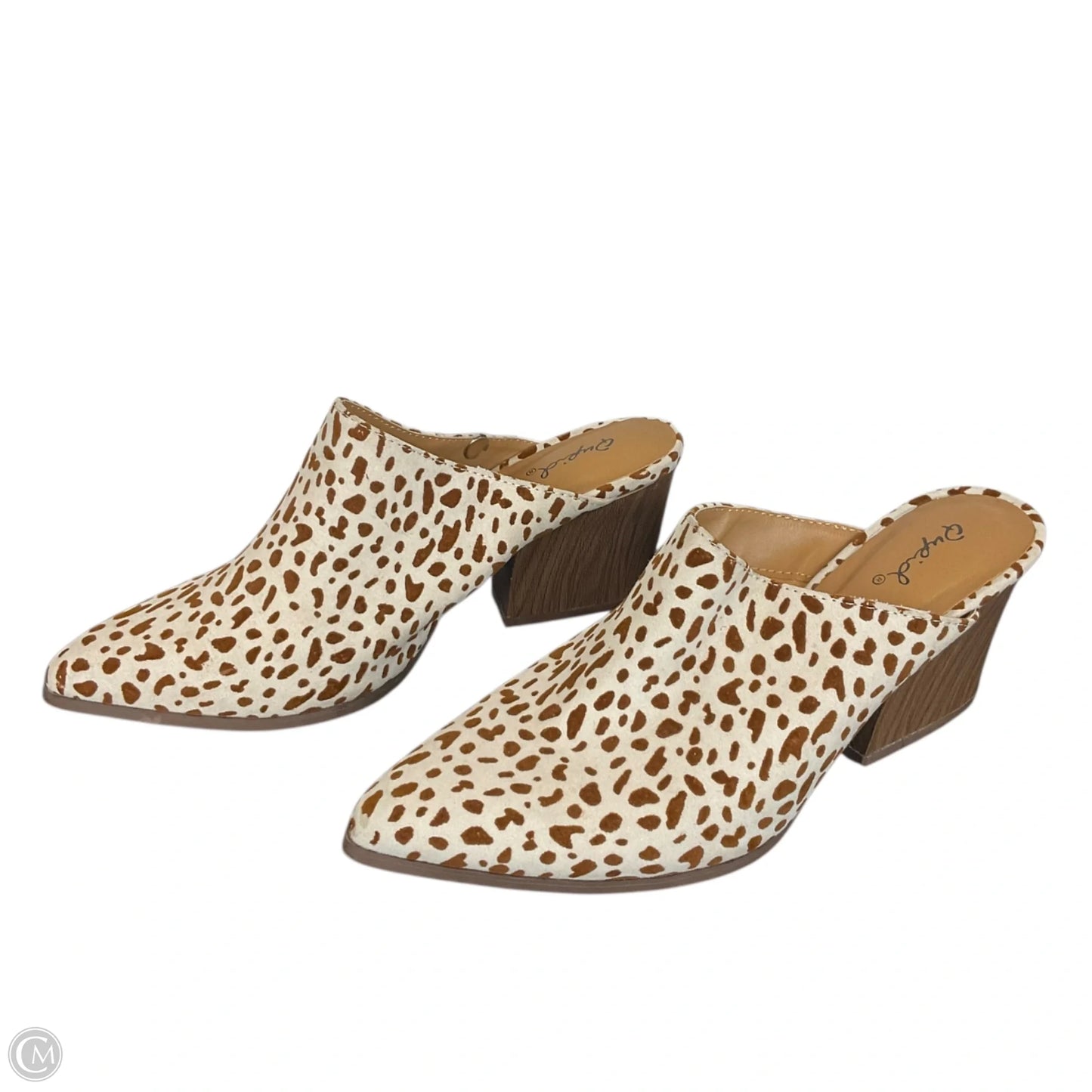 Shoes Heels Block By Qupid In Animal Print, Size: 7