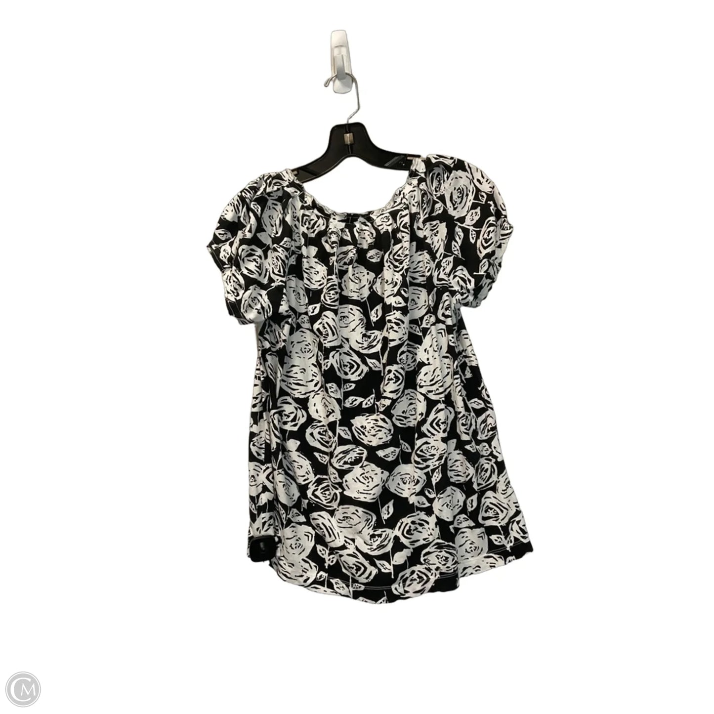 Top Short Sleeve By J. Crew In Black & White, Size: L