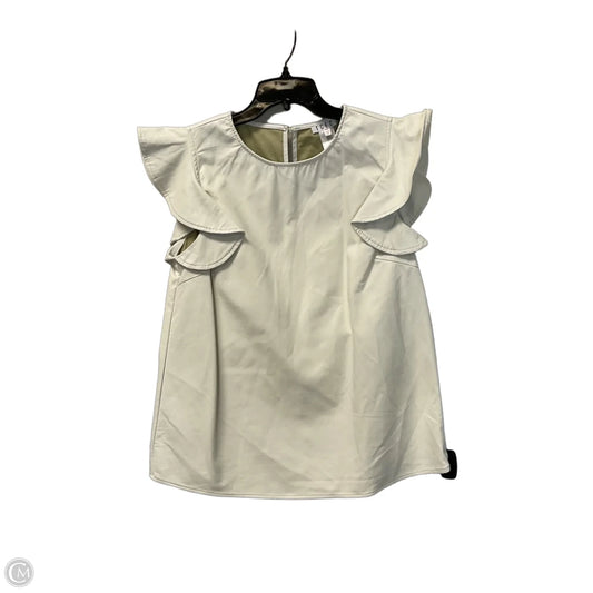Top Sleeveless By Tcec In Cream, Size: M