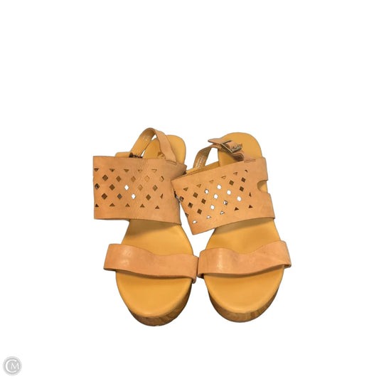 Sandals Heels Block By Korks In Brown, Size: 9