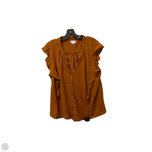 Top Short Sleeve Basic By Wonderly In Brown, Size: 2x