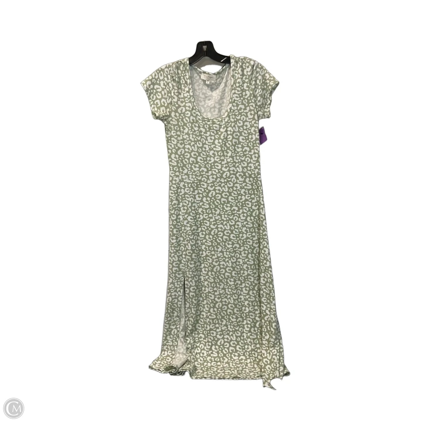 Dress Casual Maxi By Jessica Simpson In Green & White, Size: L