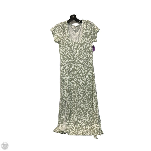 Dress Casual Maxi By Jessica Simpson In Green & White, Size: L