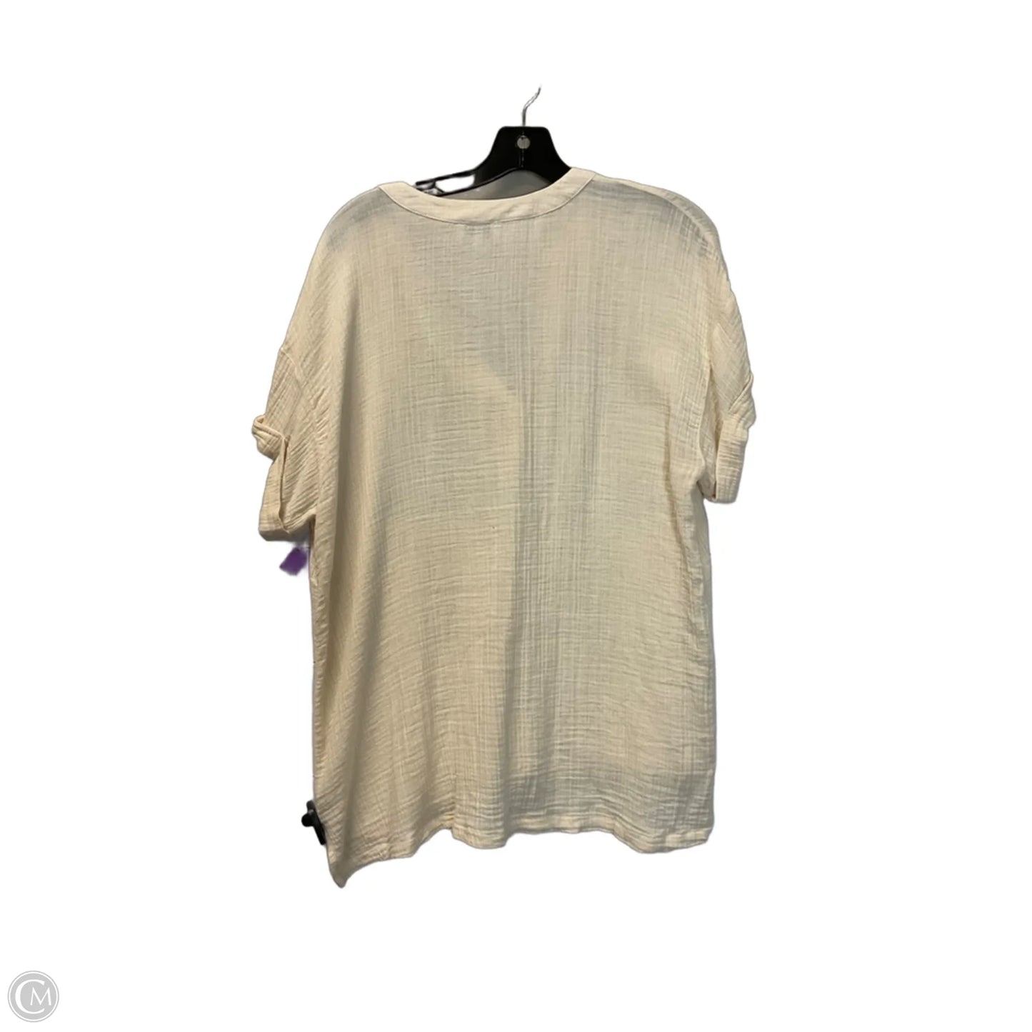 Top Short Sleeve Basic By Wonderly In Beige, Size: L