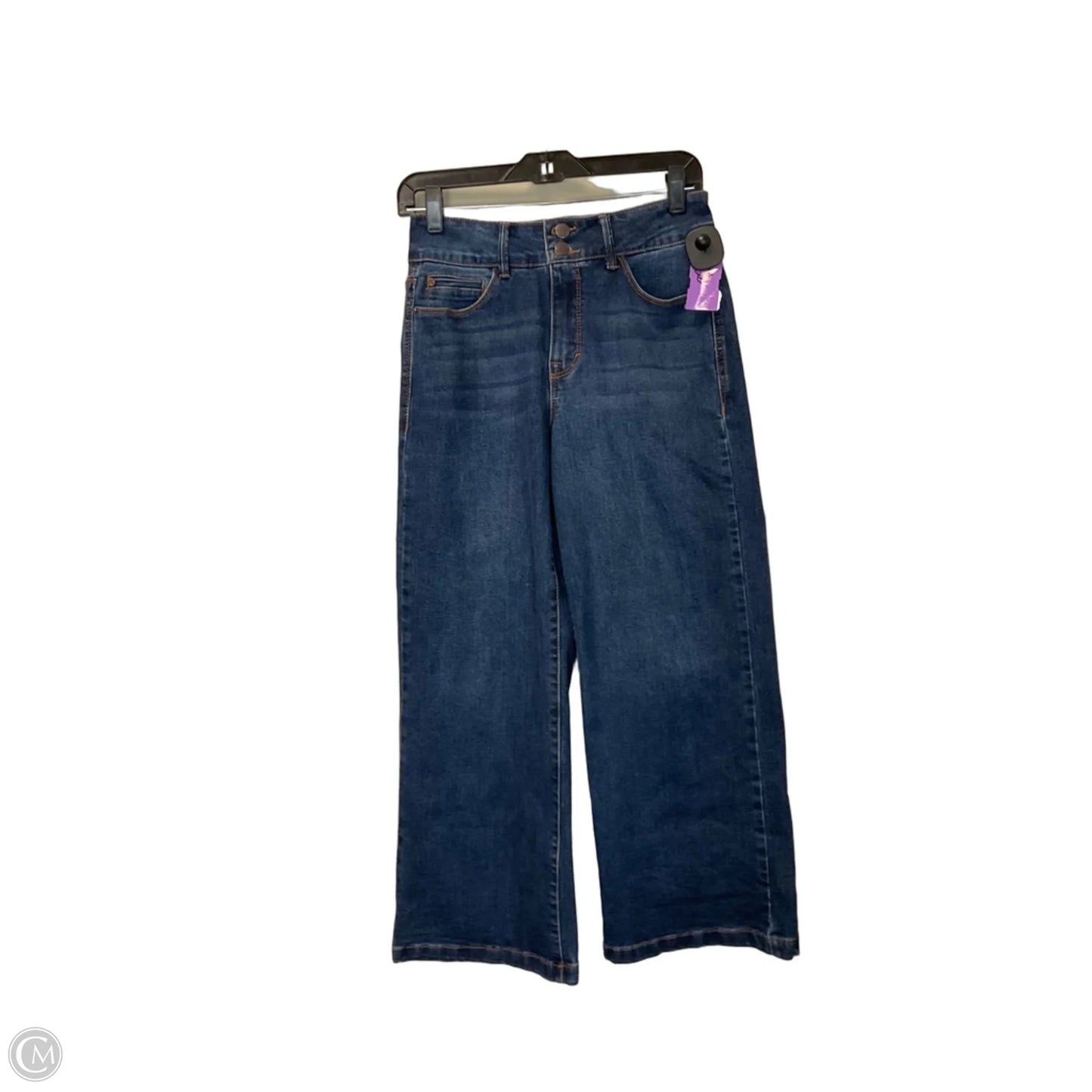 Jeans Wide Leg By Curve Appeal In Blue Denim, Size: 2