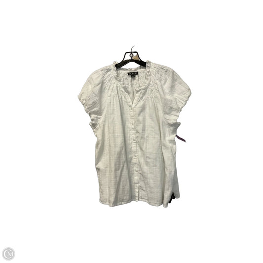Top Short Sleeve By J. Crew In White, Size: Xl