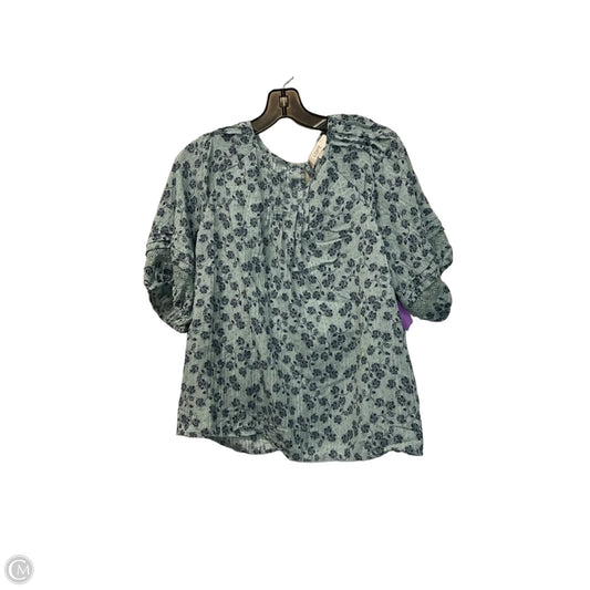 Top Short Sleeve By Loft In Blue, Size: L