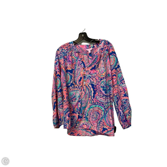 Top Long Sleeve Designer By Lilly Pulitzer In Multi-colored, Size: L
