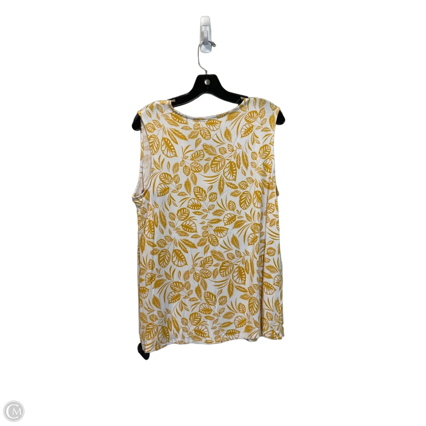 Top Sleeveless Basic By Croft And Barrow In Yellow, Size: L