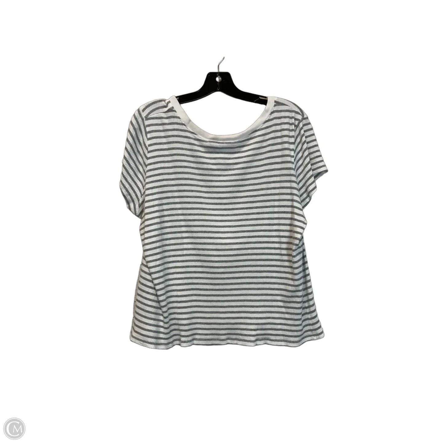 Top Short Sleeve Basic By Kim Rogers In Striped Pattern, Size: Xl