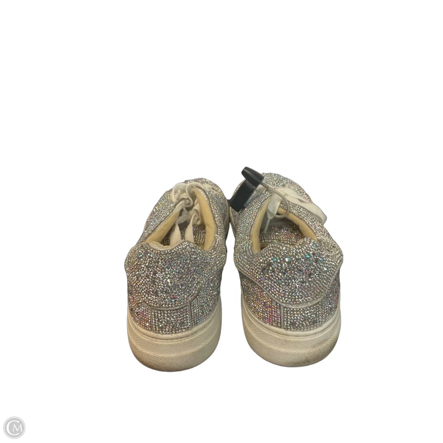 Shoes Sneakers By Betsey Johnson In Silver, Size: 10