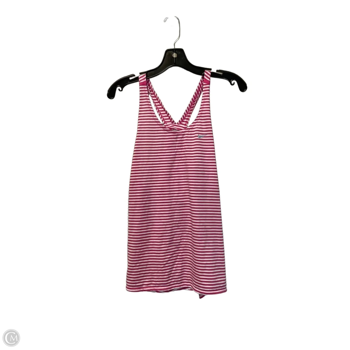 Athletic Tank Top By Nike Apparel In Pink & White, Size: L