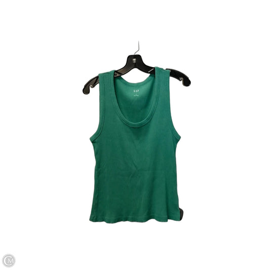 Top Sleeveless Basic By Gap In Green, Size: L
