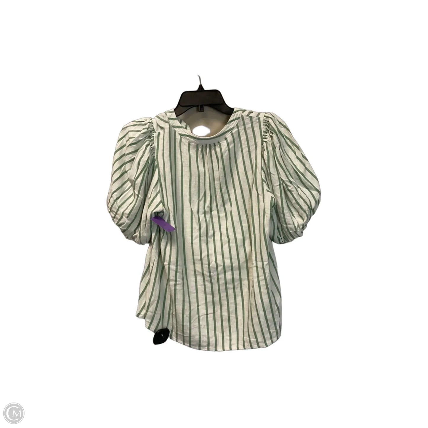 Top Short Sleeve By Vince Camuto In Striped Pattern, Size: M