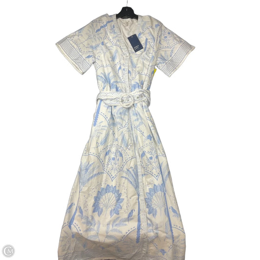Dress Casual Maxi By Crown And Ivy In Blue & White, Size: L