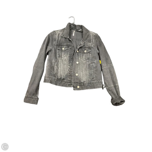 Jacket Denim By Free People In Black Denim, Size: Xs