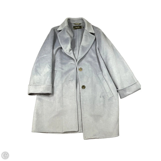 Coat Trench Coat By Tahari In Blue, Size: L