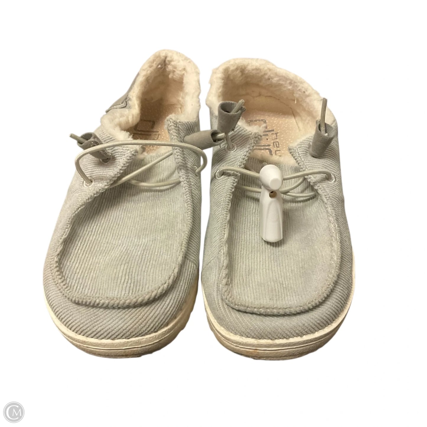 Shoes Flats By Hey Dude In Grey, Size: 5