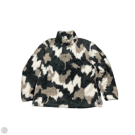 Jacket Fleece By Eddie Bauer In Black & White, Size: L