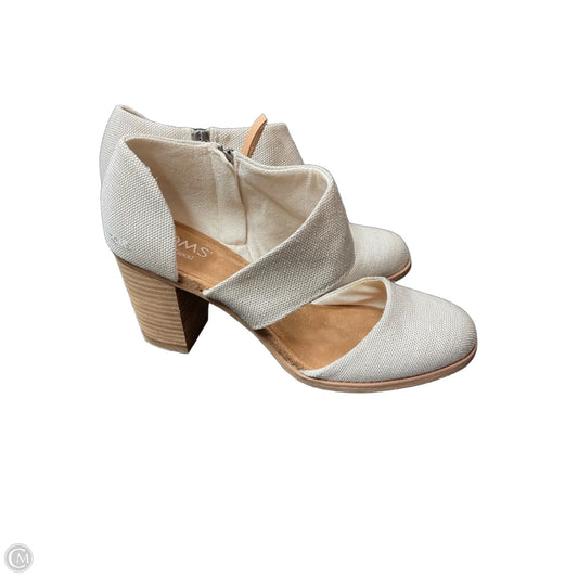 Shoes Heels Block By Toms In Cream, Size: 9