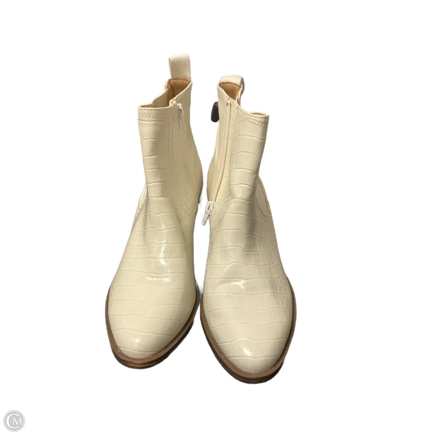 Boots Ankle Heels By Volatile In White, Size: 8