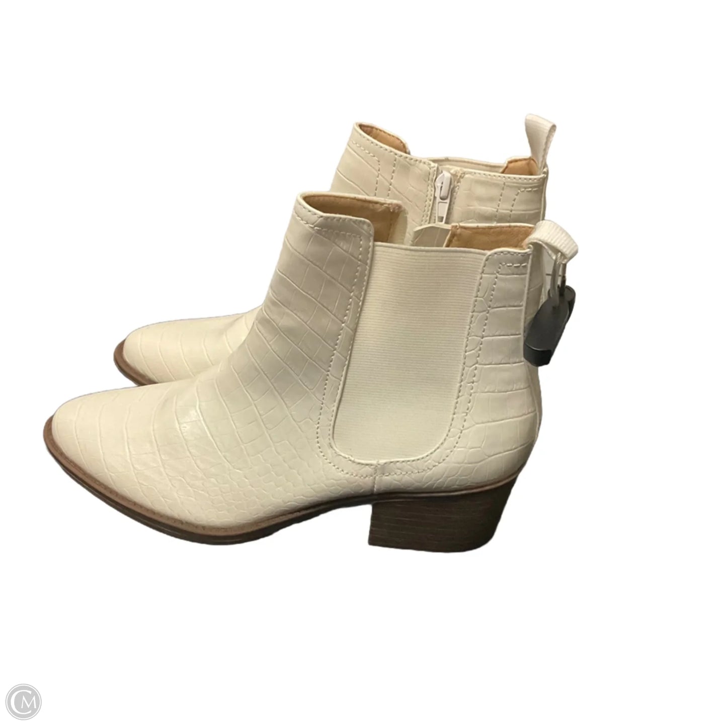Boots Ankle Heels By Volatile In White, Size: 8