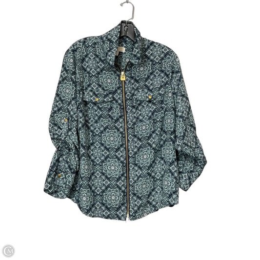 Top Long Sleeve By Michael By Michael Kors In Blue, Size: L