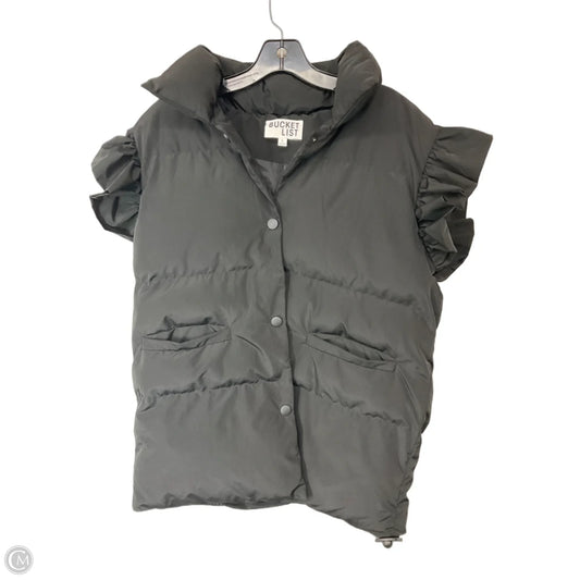 Vest Puffer & Quilted By Bucketlist In Black, Size: L