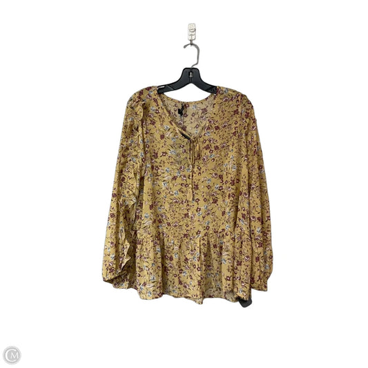 Top Long Sleeve By Gigio In Floral Print, Size: S