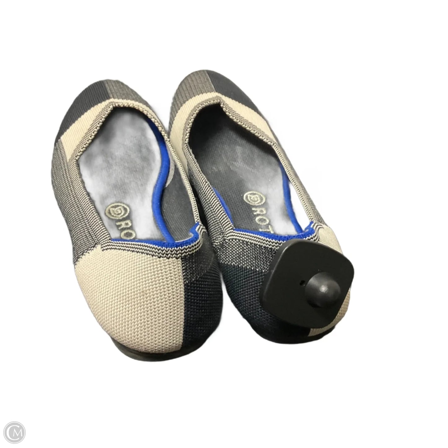 Shoes Flats By Rothys In Black & Cream, Size: 9.5