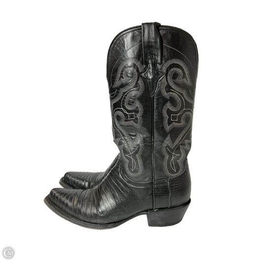 Boots Mid-calf Heels By Cma In Black, Size: 8