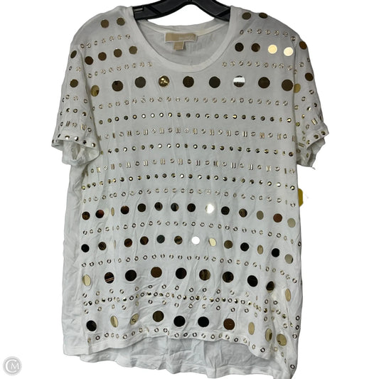 Top Short Sleeve By Michael By Michael Kors In White, Size: L