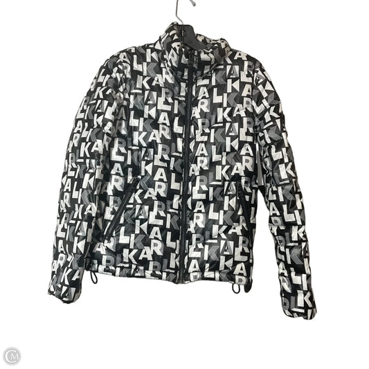 Jacket Designer By Karl Lagerfeld In Black & White, Size: Xs