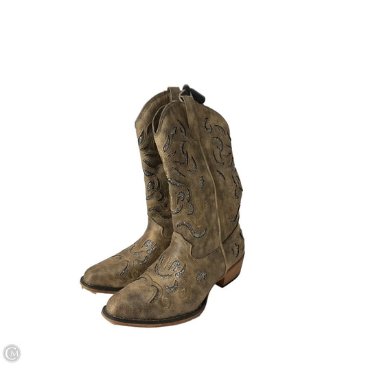 Boots Mid-calf Heels By Pierre Dumas In Brown, Size: 9