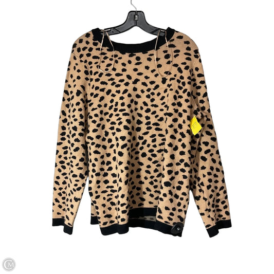 Sweater Designer By Halston In Brown, Size: 1x
