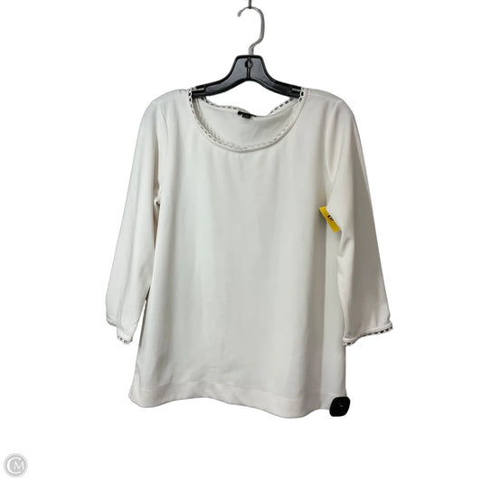 Top Long Sleeve By White House Black Market In Polkadot Pattern, Size: 8